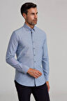 Bisse Modern Fit Gizli Düğmeli Lacivert Spor Erkek Gömlek GMARS0122300206_D39