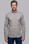 Bisse Regular Fit Paşa Yaka Düğmeli Pamuk Kahve Erkek Gömlek GMFLN0122300211_D11