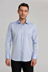 Bisse Platinium Regular Fit İtalyan Kumaş Mavi Erkek Gömlek PLTG002_D35