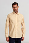 Bisse Regular Fit Paşa Yaka Düğmeli Hardal Erkek Gömlek GMCZG3PS22400003_D19