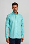 Bisse Regular Fit Paşa Yaka Düğmeli Haki Erkek Gömlek GMOK3PS22400001_D49