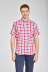 Bisse PAŞA YAKA REGULAR FİT UK GÖMLEK T CEP Kırmızı GMKTN3PS224005_D24