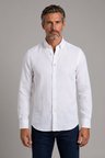 Bisse BeYaz Grubu Regular Fit Keten Cepsiz Paşa Yaka Gömlek GMKTN3PS224015_D01