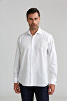 Bisse Regular Fit Beyaz Klasik Erkek Gömlek GMKLS1KC224007_D01