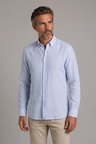 Bisse Açık Mavi Regular Fit Pamuk Keten Paşa Yaka Gömlek GMKTN3PS224018_D33