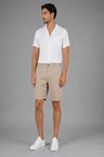 Bisse Camel Pamuk Keten Lastikli Doğal Bermuda Şort SH25Y25001_D70