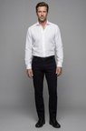 Bisse İtalyan Yaka Regular Fit Beyaz Uzun Kol Cepsiz Erkek Gömlek GMKLS250058_D01