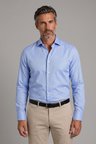 Bisse Mavi Regular Fit Cepsiz Klasik Uzun İtalyan Yaka Gömlek GMKLS252181_D35