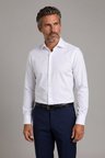 Bisse Beyaz Regular Fit Pamuk Cepsiz Klasik Uzun Yaka Saten Gömlek GMKLS252195_D01