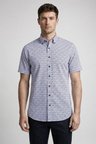 Bisse Lacivert Regular Fit Cepsiz Kisa Paşa Yaka Gömlek BSGMEKS26313_C39