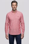 Bisse Kırmızı Regular Fit Cepsiz Uzun Paşa Yaka Gömlek GMKTN261086_24