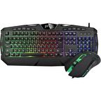 Preo KMG01 Rgb Aydınlatma Kablolu Gaming Oyuncu Klavye Mouse Set