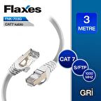 FLAXES FNK-703G 3m CAT 7  PATCH S/FTP KABLOSU,GRİ