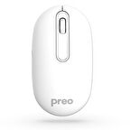 Preo M21 Şarj Edilebilir Pastel Kablosuz Sessiz Beyaz Mouse