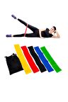 5 Farklı Seviyeli Çantalı Pilates Direnç Bandı Seti