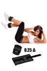 0,25 Kg 2 Adet Siyah El Veya Ayak Bileği Ağırlığı