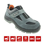 CLAS-X 12 Gri Süet Kaplama Kompozit Burunlu Suya Dayanıklı İş Ayakkabısı S1P 39 Numara