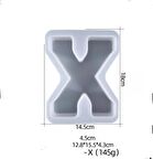 Büyük Reçine Epoksi Silikon Kalıp  Big  Boy Harf  - X