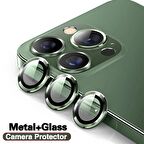 Binano Metal Ring Iphone12 Pro Lens Koruyucu K.Yeşil