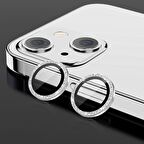 BİNANO IPHONE 11/12 MİNİ DIAMOND SİLVER CAMERA KOR