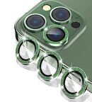 BİNANO IPHONE 12 PRO MAX DIAMOND KARIŞIK YEŞİL CAM