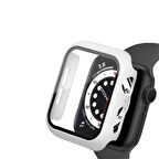 BİNANO Apple Watch Uyumlu 42MM SENSE KASA VE EKRAN KORUYUCU BEYAZ 