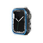 E2M Apple Watch Uyumlu 41MM FOSFORLU KASA VE EKRAN KORUYUCU MAVİ 