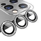 BİNANO IPHONE 14 PRO/14 PRO MAX TAŞLI SİYAH KAMERA