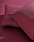Komfort Home Çizgili Pamuk Saten Yastık Kılıfı / Bordo (2 Adet)