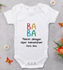 BK Kids İsimli Baba Tasarımlı Bebek Body Zıbın - Model 2