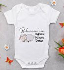 BK Kids İsimli Babaannesi'nin Uykucu Kuzusu Tasarımlı Bebek Body Zıbın - Model 1