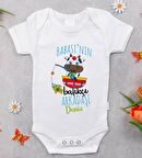 BK Kids İsimli Babasının Balıkçı Arkadaşı Tasarımlı Bebek Body Zıbın - Model 1