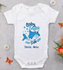 BK Kids İsimli Baby Shark Tasarımlı Bebek Body Zıbın - Model 1