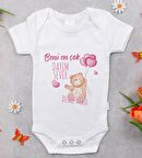 BK Kids İsimli Beni En Çok Dayım Sever Tasarımlı Bebek Body Zıbın - Model 1
