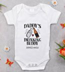 BK Kids İsimli Daddy's Drinking Buddy Tasarımlı Bebek Body Zıbın - Model 2