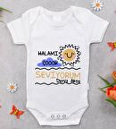 BK Kids İsimli Halamı Çok Seviyorum Tasarımlı Bebek Body Zıbın - Model 1