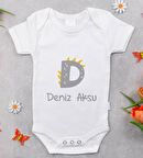 BK Kids İsimli Harfli Bebek Body Zıbın - Model 3
