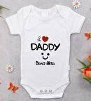 BK Kids İsimli I Love Daddy Tasarımlı Bebek Body Zıbın - Model 1