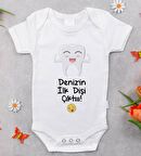 BK Kids İsimli İlk Diş Tasarımlı Bebek Body Zıbın - Model 1