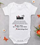 BK Kids İsimli İyi Ki Doğdun Canım Babam Tasarımlı Bebek Body Zıbın - Model 1