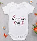 BK Kids İsimli Teyzesinin Aşkı Tasarımlı Bebek Body Zıbın - Model 1