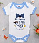 BK Kids Kişiye Özel Mavi Bebek Body Zıbın - Model 36