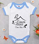 BK Kids Kişiye Özel Mavi Bebek Body Zıbın - Model 91