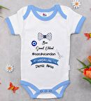 BK Kids Kişiye Özel Mavi Bebek Body Zıbın - Model 98