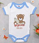 BK Kids Kişiye Özel Mavi Bebek Body Zıbın - Model 136