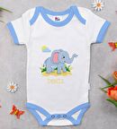 BK Kids Kişiye Özel Mavi Bebek Body Zıbın - Model 151