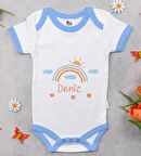 BK Kids Kişiye Özel Mavi Bebek Body Zıbın - Model 169