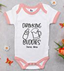 BK Kids Kişiye Özel Pembe Bebek Body Zıbın - Model 1