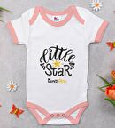 BK Kids Kişiye Özel Pembe Bebek Body Zıbın - Model 7