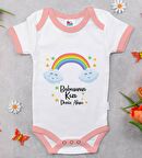 BK Kids Kişiye Özel Pembe Bebek Body Zıbın - Model 44